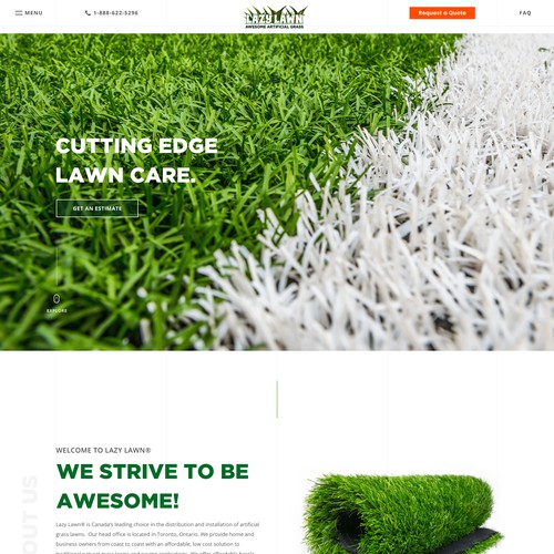 Web design for Artificial Turf manufacturer