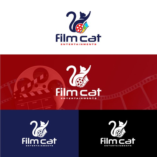 Film Cat Entertainment Logo Design.