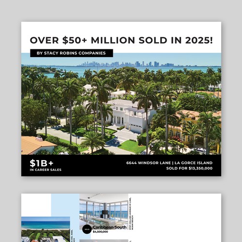 Clean and elegant mailer for a real estate company