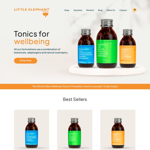 Product landing page design