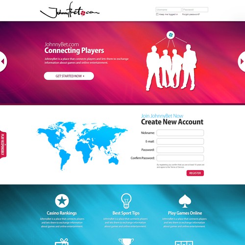 GUARANTEED: Website design for Johnnybet