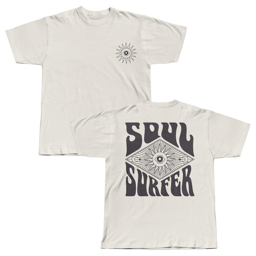 Psychedelic tee design for clothing brand