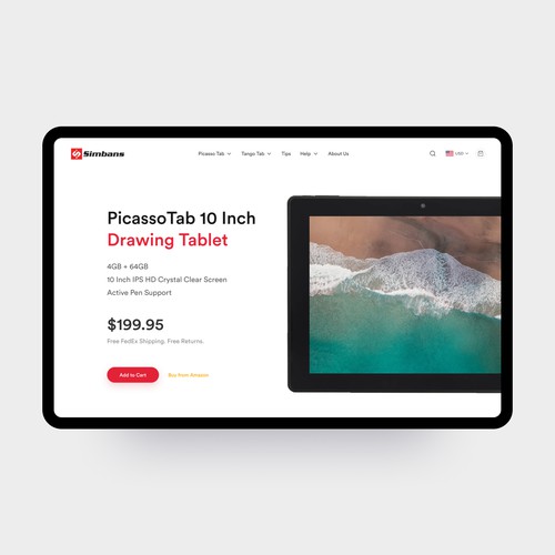 Drawing Tablet Landing Page - PicassoTab