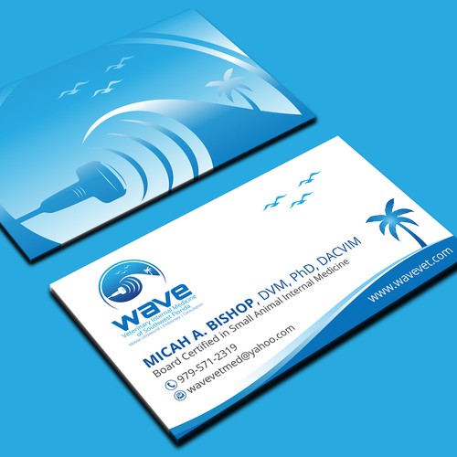 Need an awesome business card design for mobile veterinary services