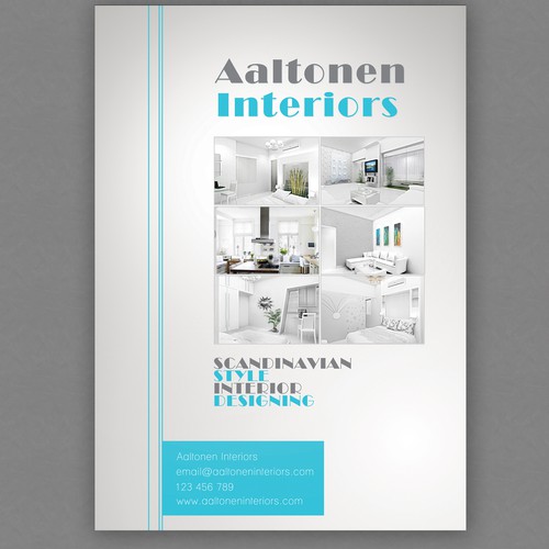 postcard or flyer for Aaltonen Interiors