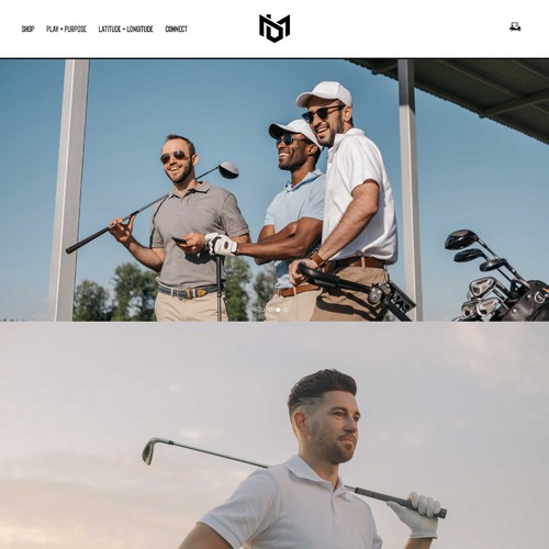 Luxurious & minimal site design for premium golf activewear brand