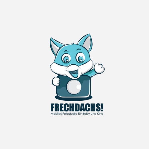 Cute cartoon cat logo for frechdashs