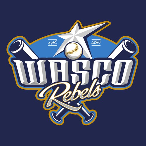 Bold logo concept for baseball