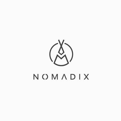 Logo design for minimalist travel brand Nomadix