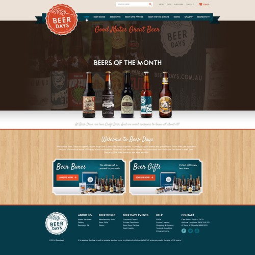 Design a fresh new website for a Craft Beer company!
