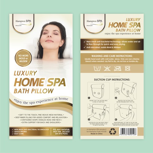 Hampton SPA - Luxury Home Spa Bath Pilloow