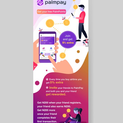 A modern and fresh roll-up banner