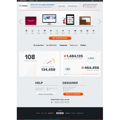 99designs Homepage Redesign Contest
