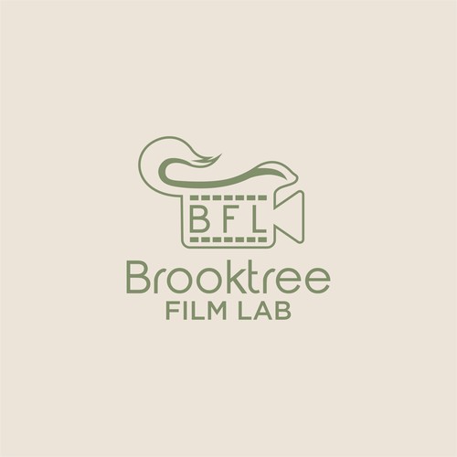 Badger + Film Icon Logo Design for Brooktree Film Lab