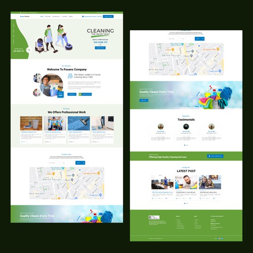 Cleaning company website design