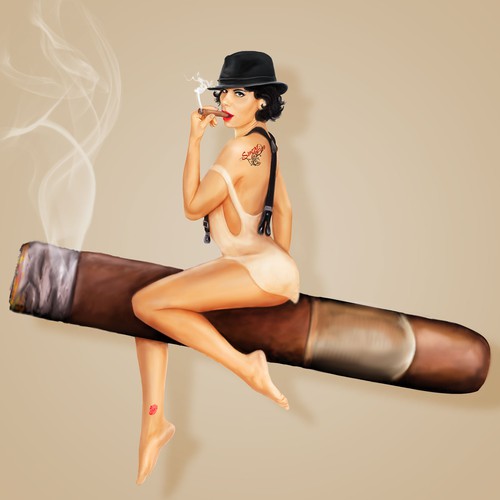 Cigar Bomber Nose Art