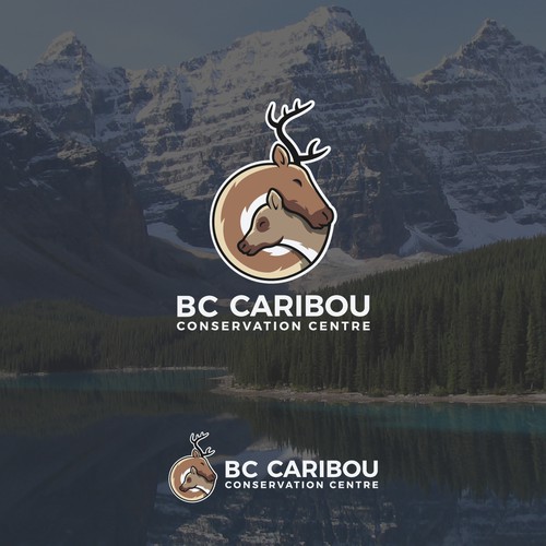 Logo concept for a caribou conservation center.