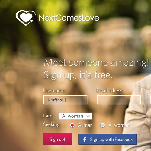 Online Dating Site - Landing Page