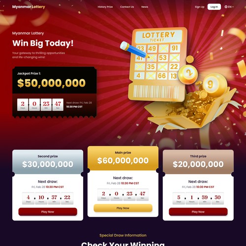 Lottery Affiliate Website Design