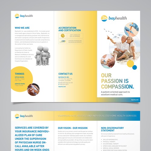 Create the next brochure design for Bayhealth Inc
