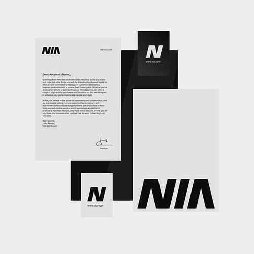 NIA - Men Sportswear brand Identity
