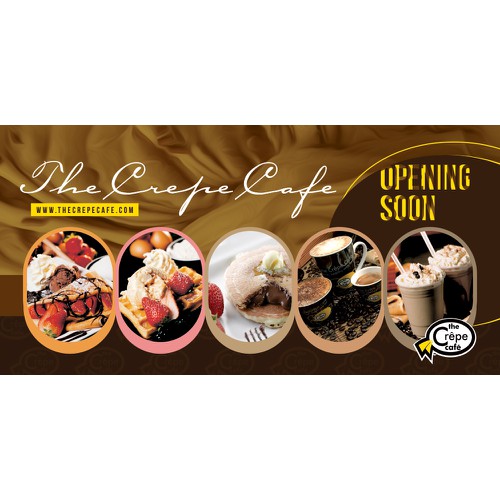 Create a billboard for The Crepe Cafe!