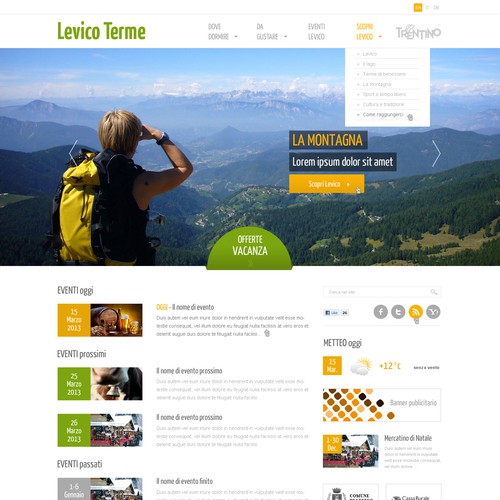 Aiuta "Visit Levico Terme" con un nuovo website design