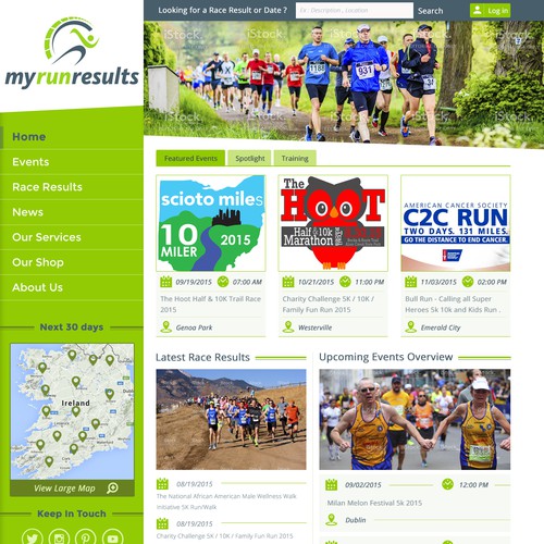  Web Site Design For Run Results 