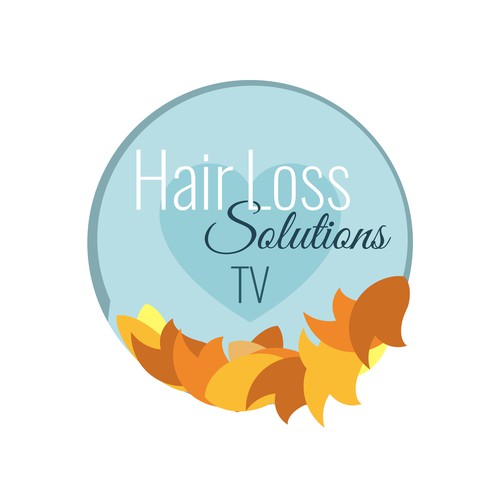 Logo with heart for a company that advises on hair loss