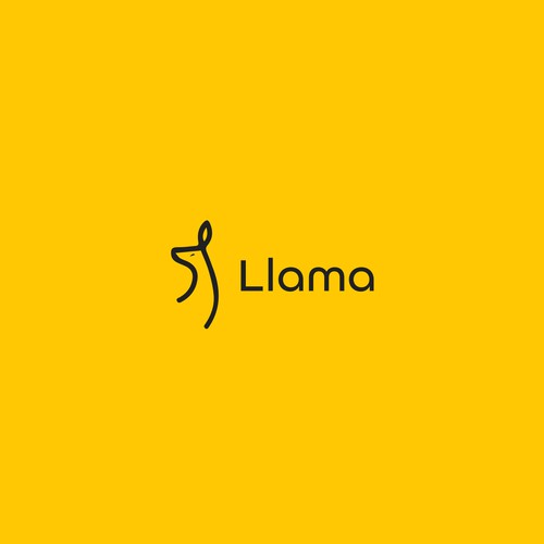 Llama Minimalist Logo Design