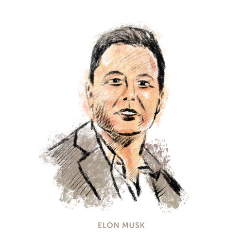  Portrait of Elon Musk