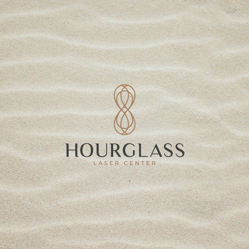 Elegant and Simple Hourglass Line Logo