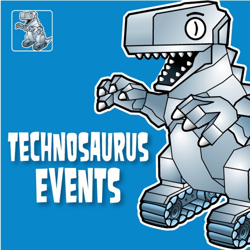 Vector Art Mascot Illustration for TECHNOSAURUS EVENTS - A Robot Dinosaur