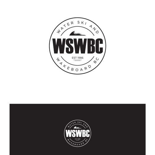logo for waterski nd wakeboard brand wswbc