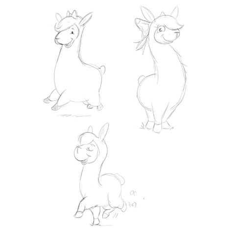  Cutie Llama Sketch