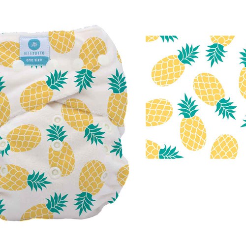 Pineapple design for summer nappies collection.