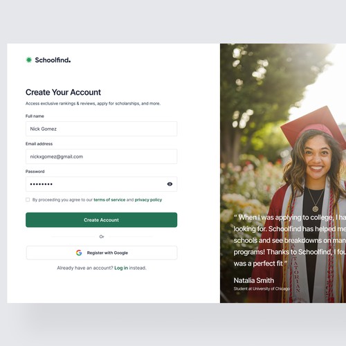 Log In Screen