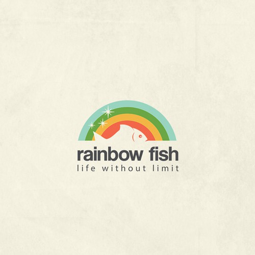 Create a company logo for RainbowFish Healthcare International