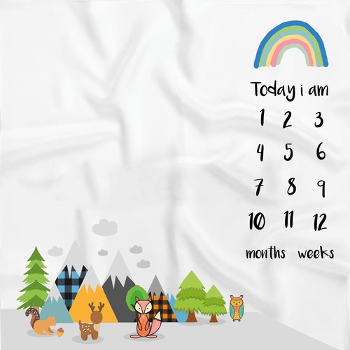 milestone baby blanket