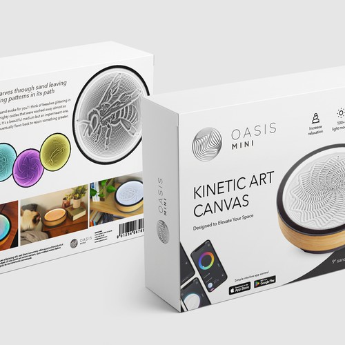 Clean packaging for Kinetic Art Canvas