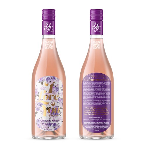 Rose Wine Label Concept