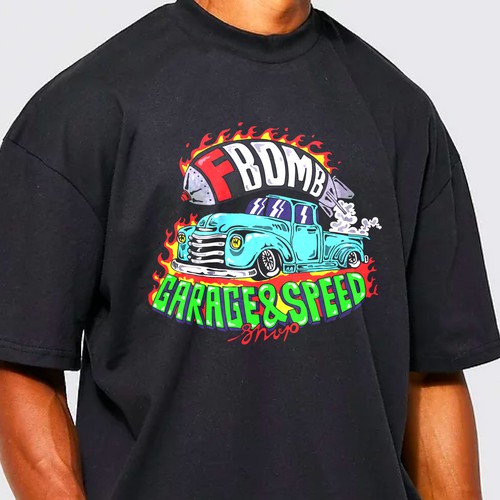 FBOMB Custom Car tShirt design
