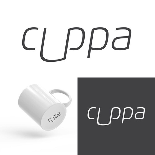 Minimal wordmark for premium mugs