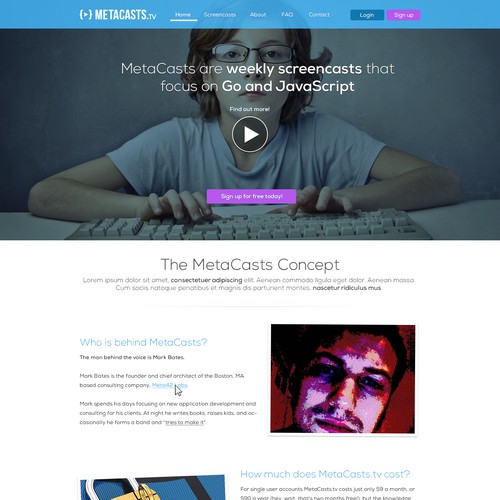 Redesign the popular weekly screencast series, MetaCasts.tv