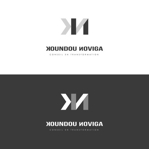 Graphic KN logo design