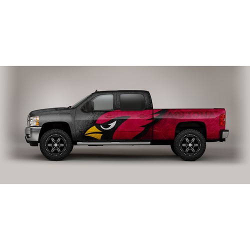 Customized Arizona Cardinals Pickup Truck