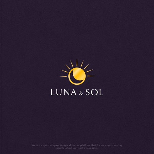Zen-like logo for our spiritual platform (sun & moon)
