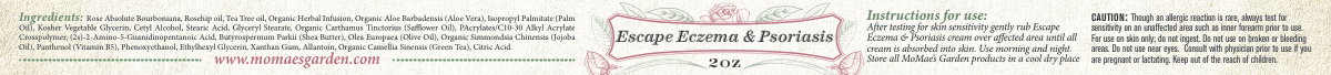 Hello Maria! I need a label for my new product: Escape Eczema & Psoriasis