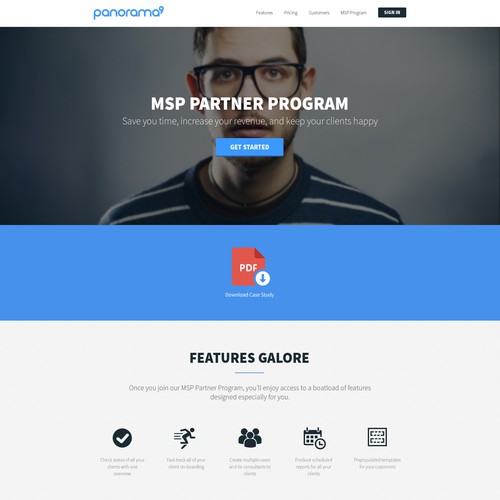 Landing Page for IT Cloud Provider