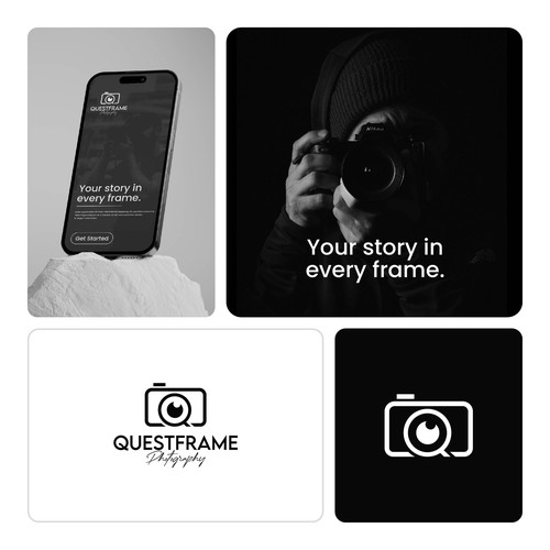 Letter Q Photography Logo – Minimal Brand Identity